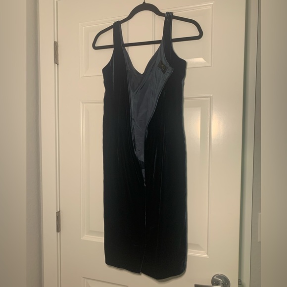 VINTAGE Blue Velvet Dress Dana Buchman - Picture 5 of 7